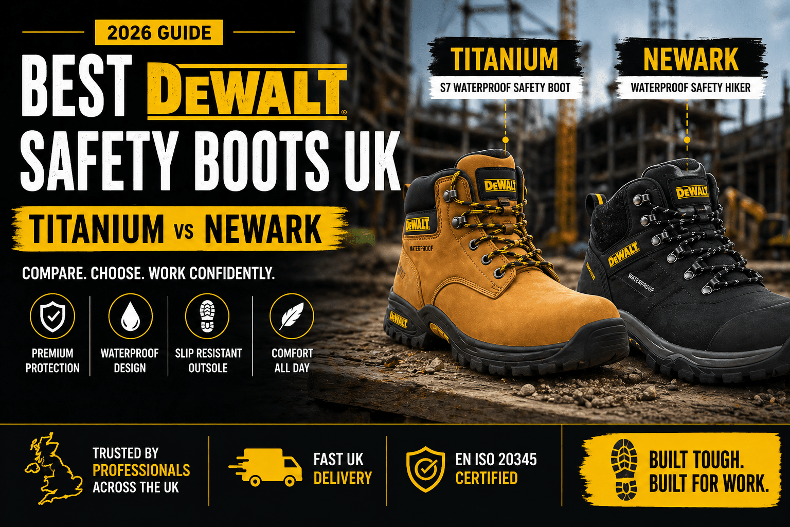 Best DeWalt Safety Boots UK: Titanium vs Newark (2026 Guide) - IronStep