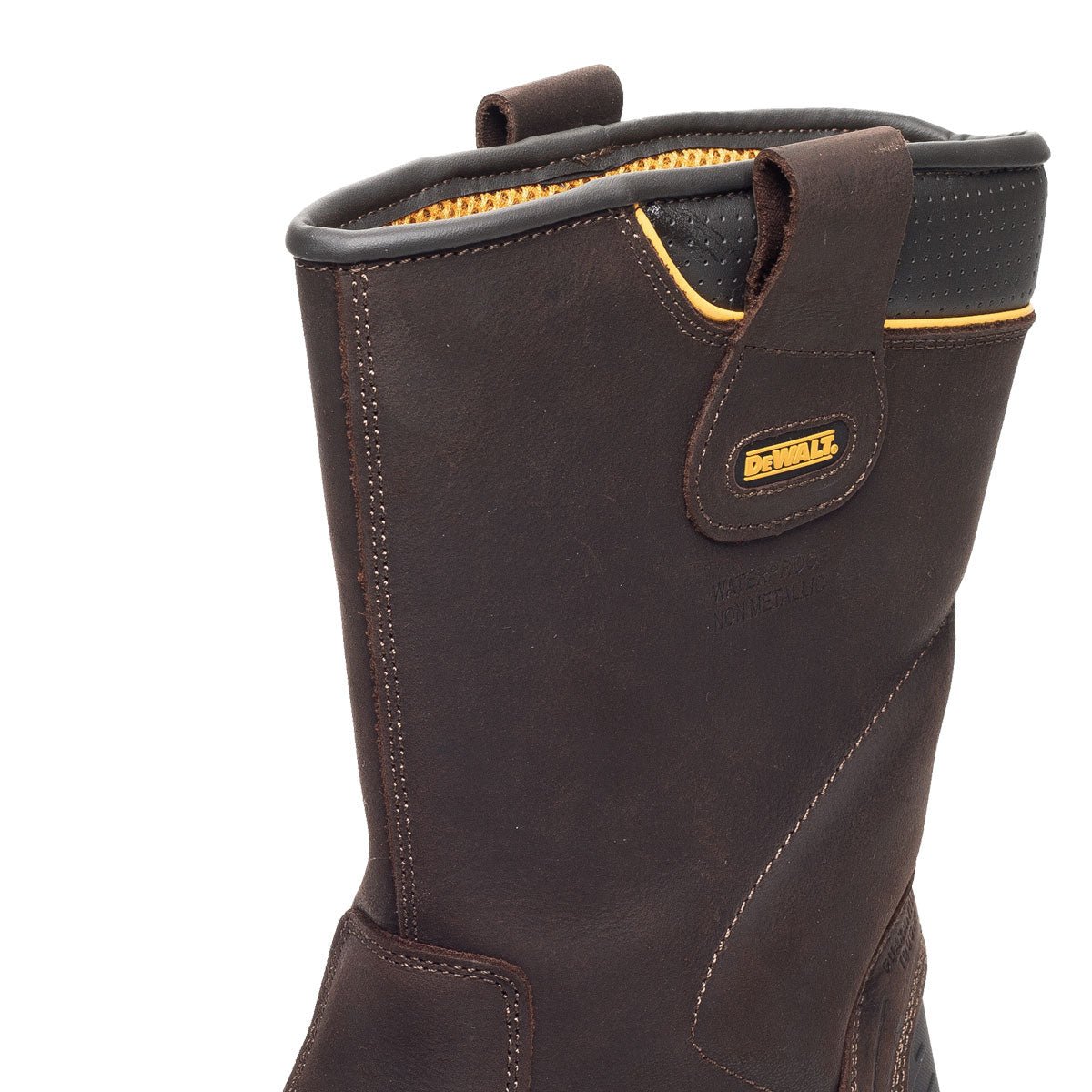 DeWalt Millington Brown 100% Non - Metallic Waterproof Rigger Boot | S7S HRO FO SR | EN ISO 20345:2022 - Safety Boots