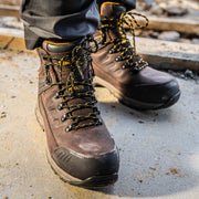 DeWalt Kirksville Brown Waterproof Pro Lite Safety Boot | Aluminium Toe S7S FO SR | EN ISO 20345:2022 - Safety Boots