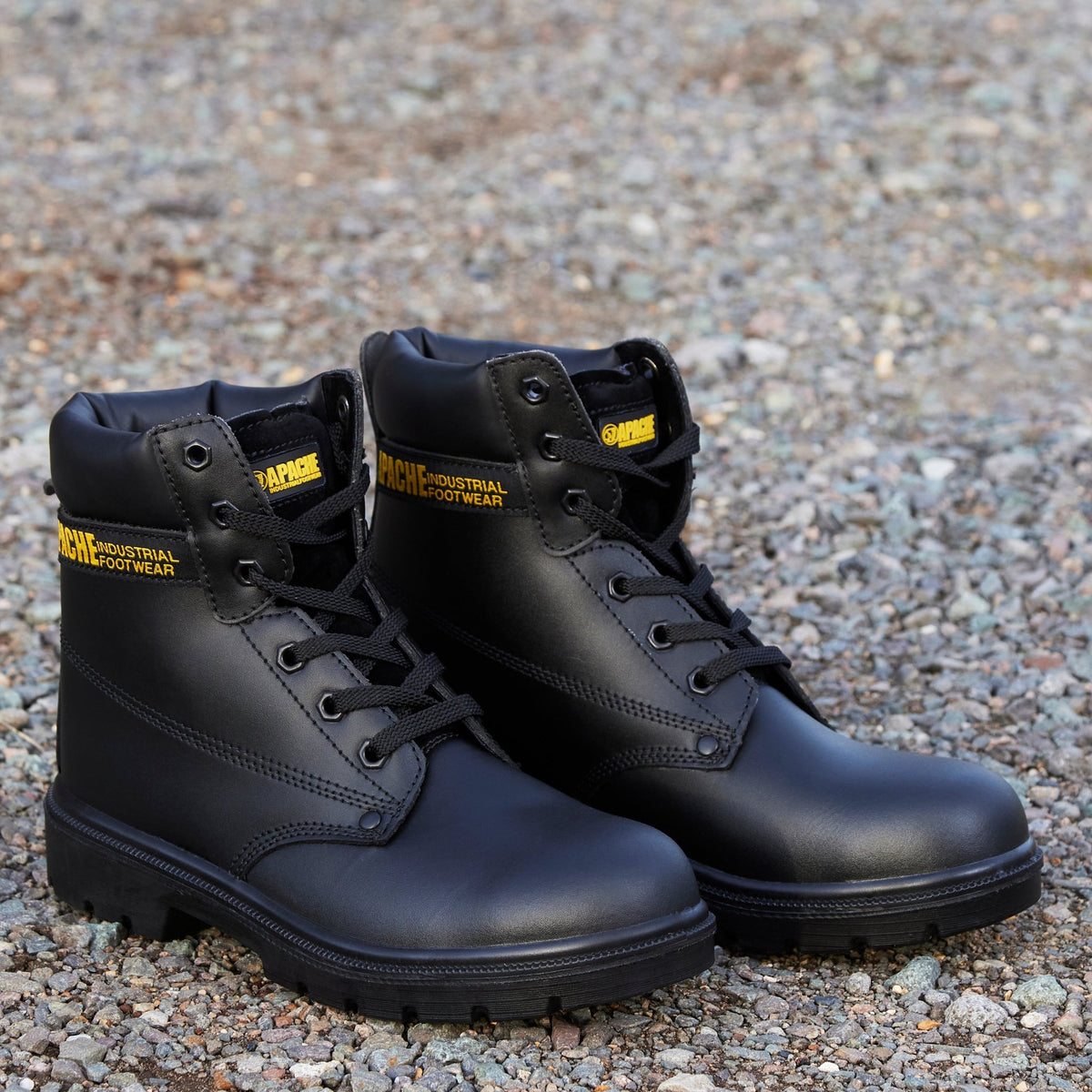 Apache AP300 Black 6 Eye Safety Boot | Steel Toe S3 SRA | EN ISO 20345:2011 - Safety Boots