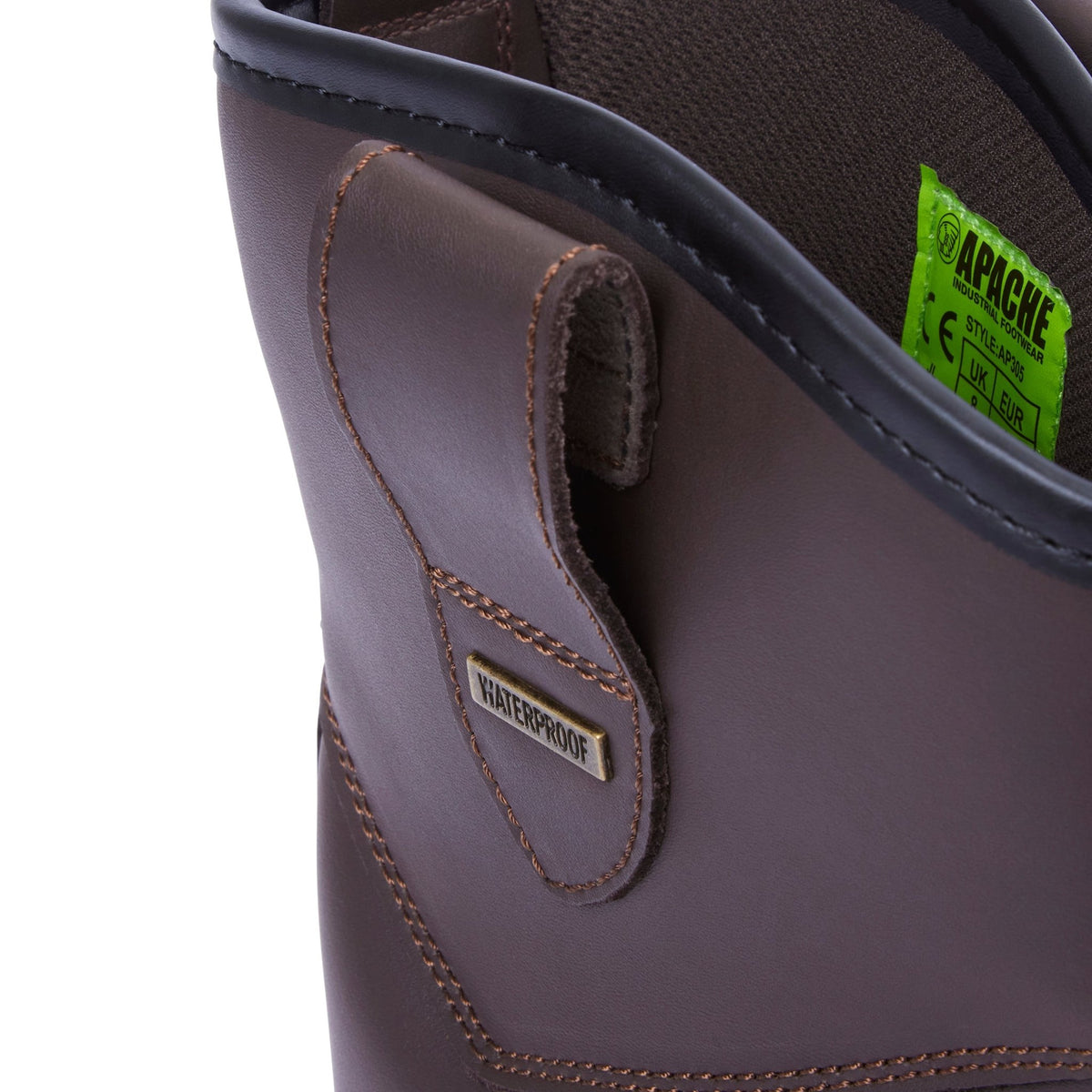 Apache AP305 Brown Waterproof Safety Rigger Boot | Steel Toe S3 WR SRC | EN ISO 20345:2011 - Safety Boots