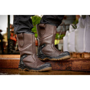 Apache AP305 Brown Waterproof Safety Rigger Boot | Steel Toe S3 WR SRC | EN ISO 20345:2011 - Safety Boots