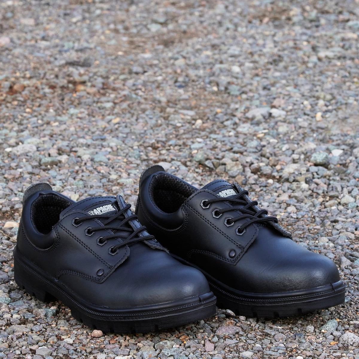 Apache AP306 Black 4 Eye Safety Shoe | Steel Toe S3 SRA | EN ISO 20345:2011 - Safety Shoes