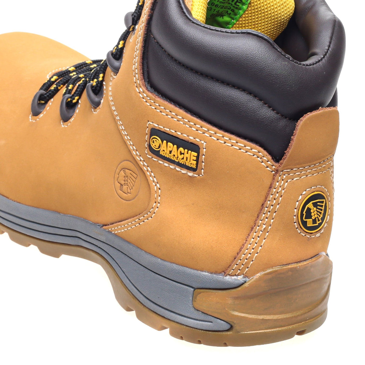 Apache AP314CM Wheat Nubuck Safety Hiker Boot | Steel Toe Composite Midsole S3 HRO SRC | EN ISO 20345:2011 - Safety Boots