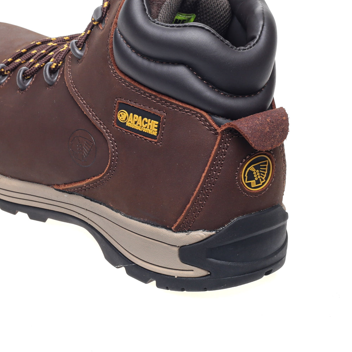 Apache AP315CM Brown Nubuck Safety Hiker Boot | Steel Toe Composite Midsole S3 HRO SRC | EN ISO 20345:2011 - Safety Boots