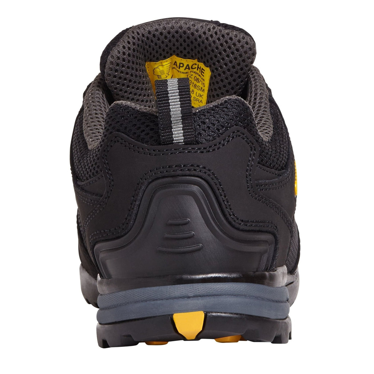 Apache AP318SM Black Nubuck Mesh Safety Trainer | Steel Toe S1P SRA FO HRO | EN ISO 20345:2011 - Safety Trainers