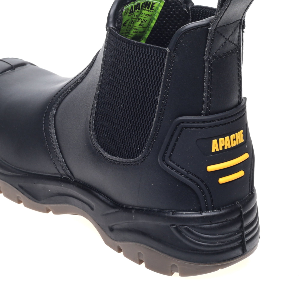 Apache AP714SM Black Safety Dealer Boot | Steel Toe S3 SRC Antistatic | EN ISO 20345:2011 - Safety Boots