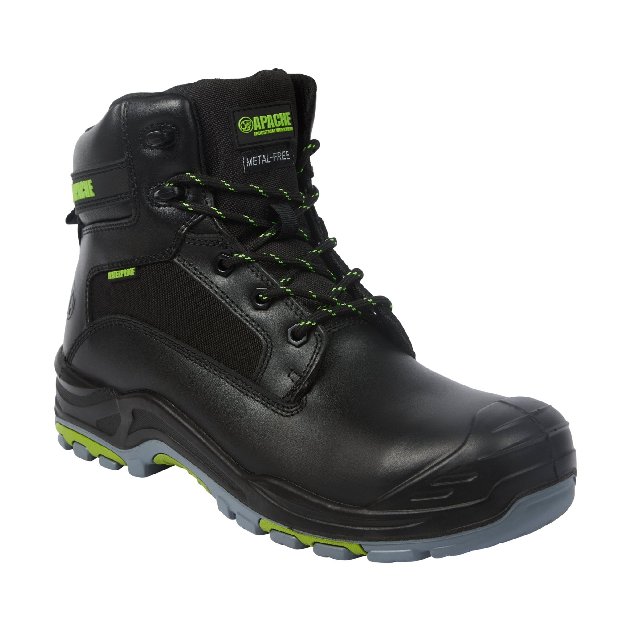 Apache Dakota Black Metal Free Waterproof Safety Boot | S3 WR HRO SRC | CE EN ISO 20345:2011 - Safety Boot