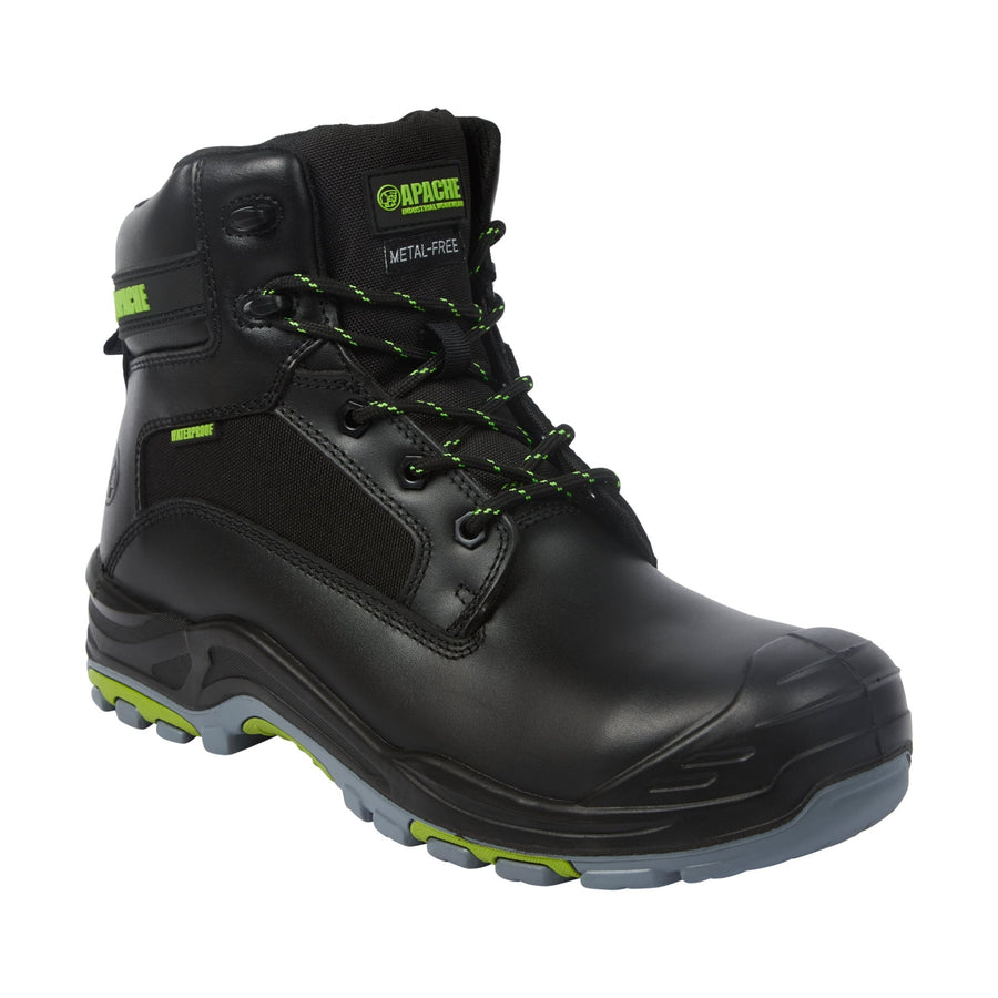 Apache Waterproof Safety Boot Dakota Black Metal Free S3