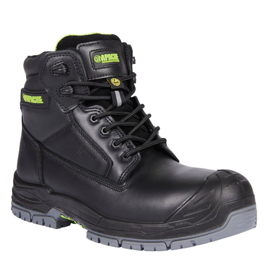 Apache Waterproof Safety Boot Cranbrook Black ESD S7