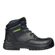 Apache Edmonton Black GRS Recycled Leather Waterproof Safety Boot | S7L SC LG FO SR | CE EN ISO 20345:2022 - Safety Boot