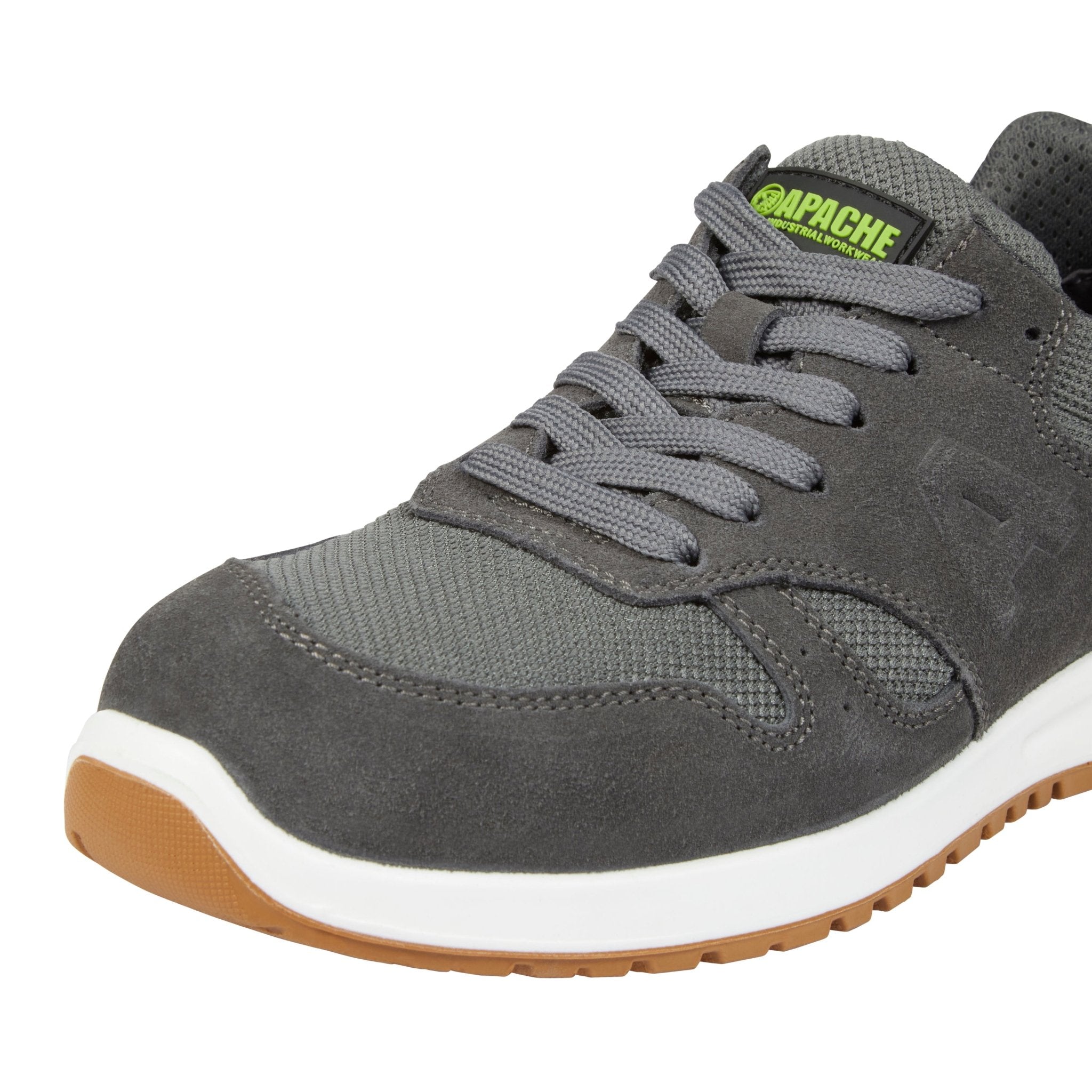 Apache Winnipeg Charcoal Grey Suede Safety Trainer | S1 PS FO SR | CE EN ISO 20345:2022 - Safety Trainer