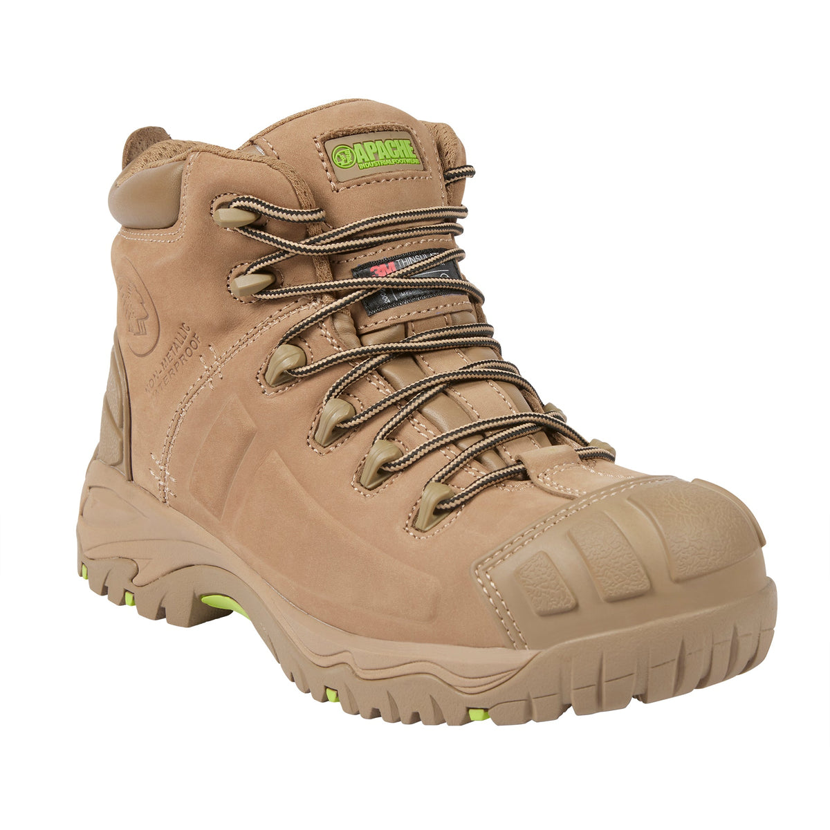 Apache Mercury Stone Nubuck Waterproof Safety Boot | S7L SC HRO FO SR | CE EN ISO 20345:2022 - Safety Boot