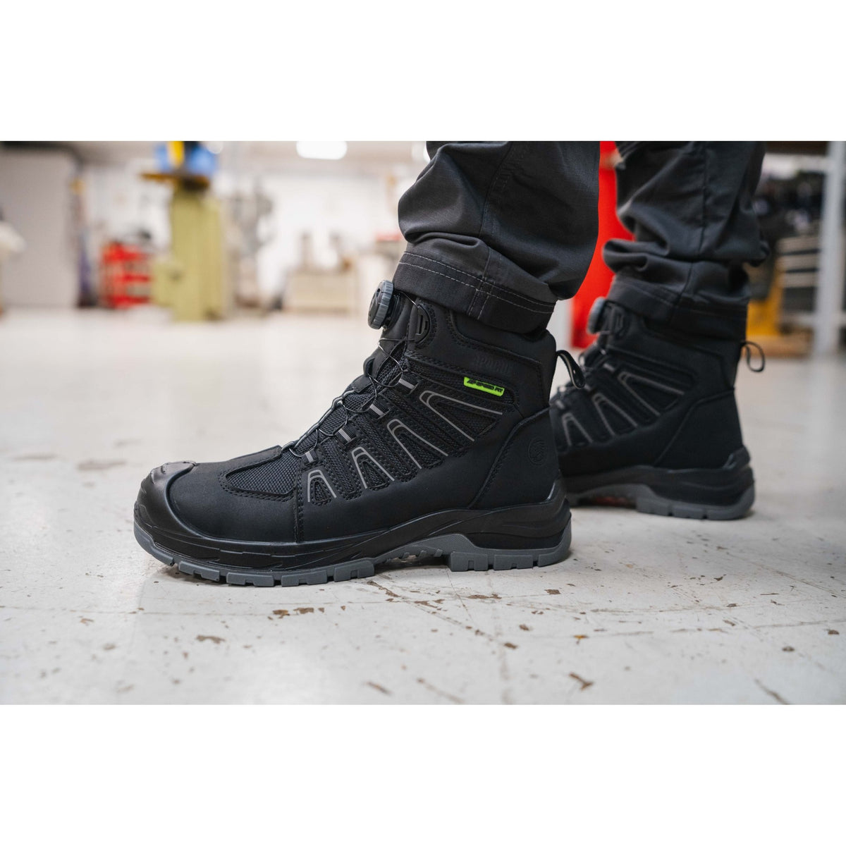 Apache Fort FITGO Black GRS Recycled Leather Waterproof ESD Safety Boot | S7L SC LG FO HI CI SR | CE EN ISO 20345:2022 - Safety Boot