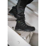 Apache Fort FITGO Black GRS Recycled Leather Waterproof ESD Safety Boot | S7L SC LG FO HI CI SR | CE EN ISO 20345:2022 - Safety Boot