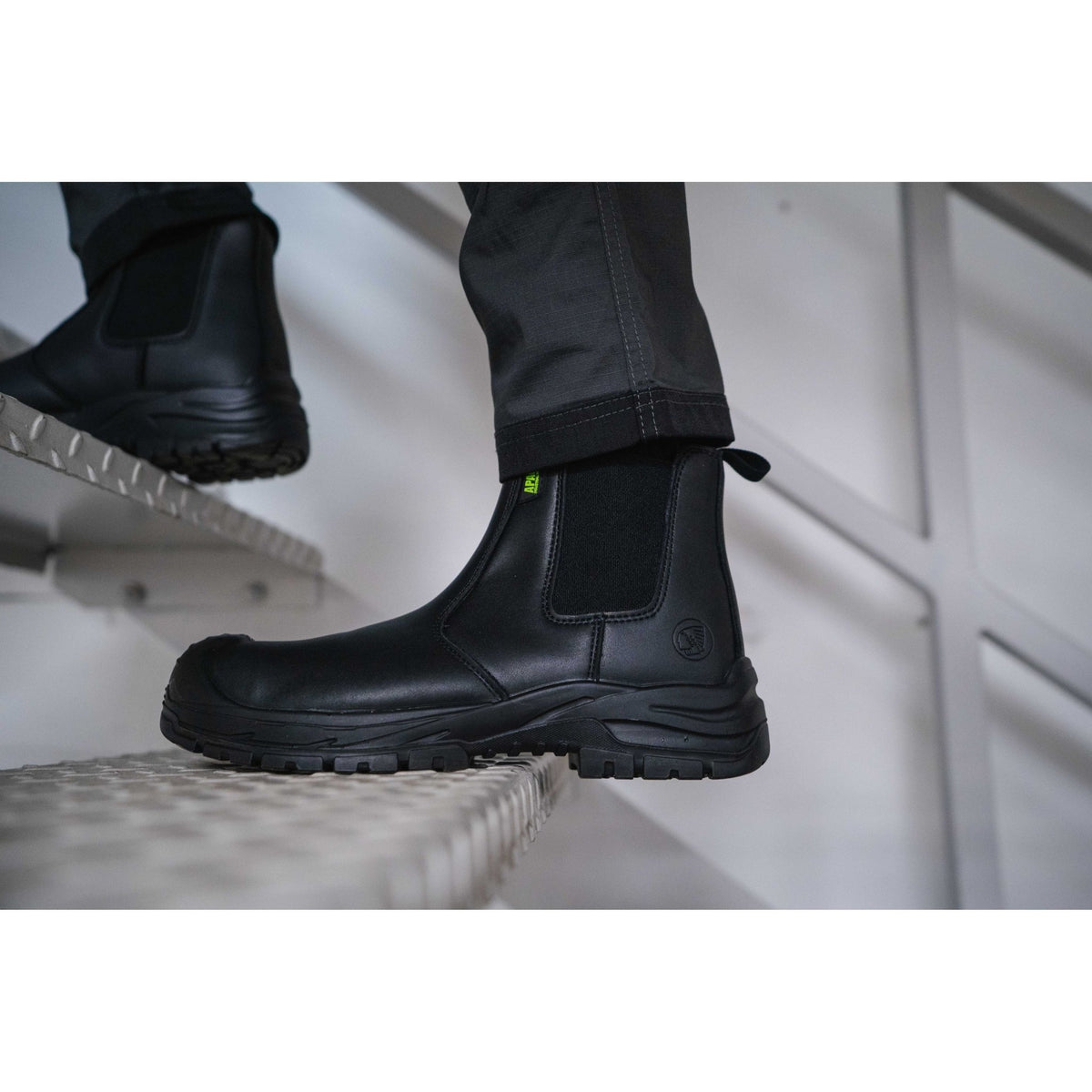 Apache Brooks Black GRS Recycled Wide Fit Dealer Boot | 100% Non - Metallic S3L SC LG FO SR | EN ISO 20345:2022 - Safety Boots