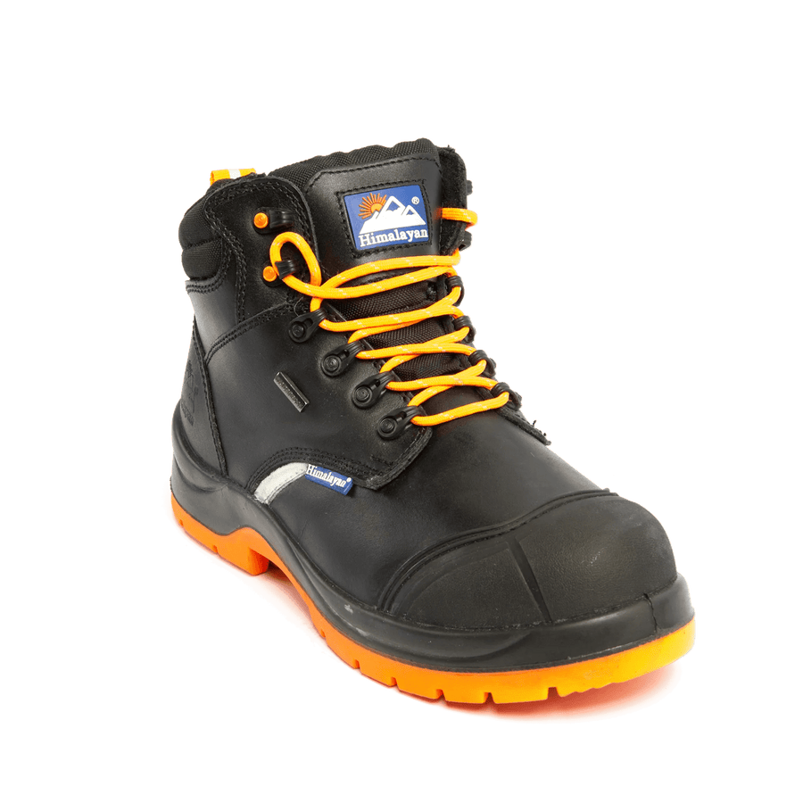 Himalayan 5402 S3/SRC ReflectO Waterproof Black Safety Boot with Orange Sole