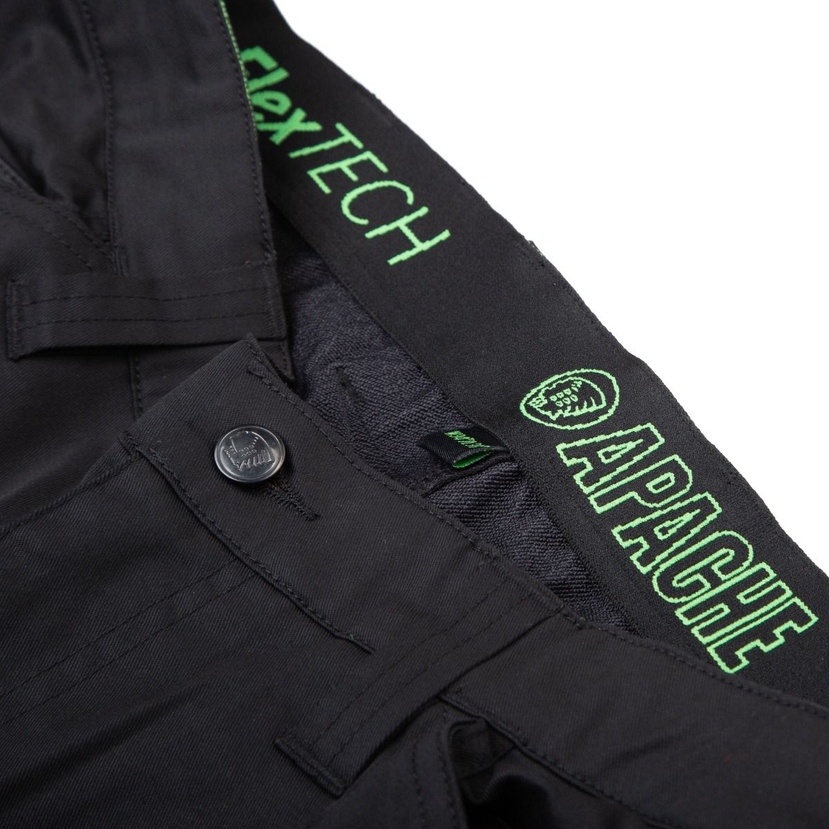 Apache Bancroft Black Grey Slim Fit Stretch Holster Trouser - Work Trousers