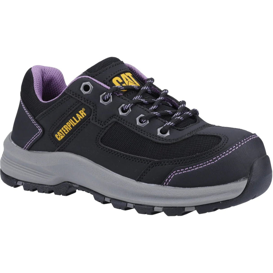 Caterpillar Elmore Work Shoe Black/Lilac | Steel Toe S1P