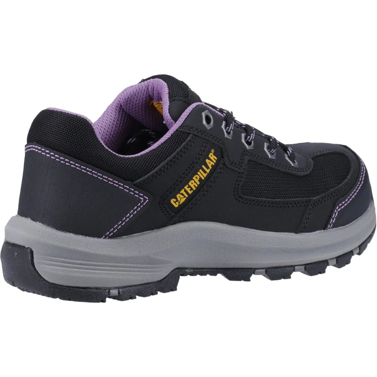 Caterpillar Elmore Work Shoe - Black/Lilac | Steel Toe S1 - P HRO SRC | EN ISO 20345:2011 - Safety Shoes