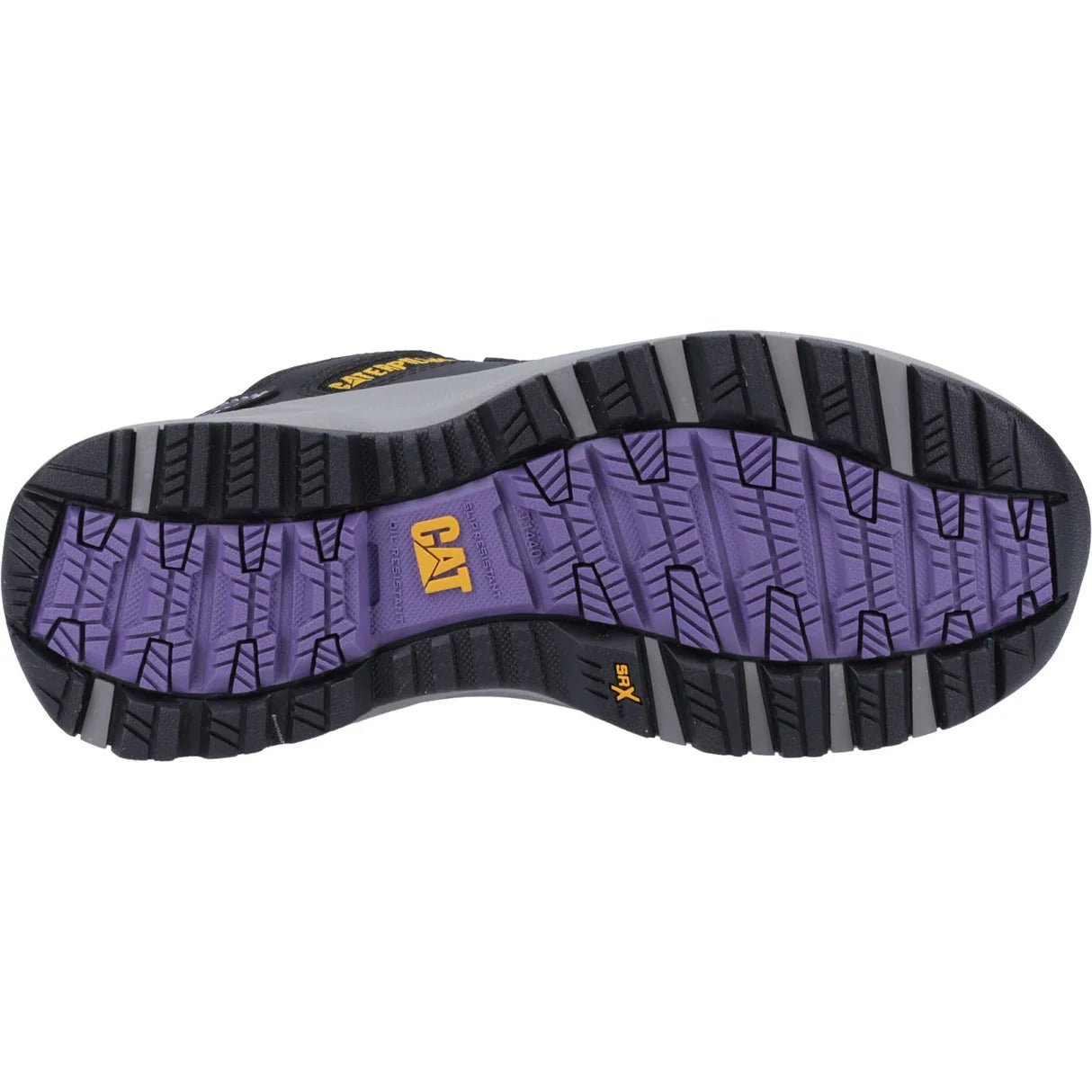 Caterpillar Elmore Work Shoe - Black/Lilac | Steel Toe S1 - P HRO SRC | EN ISO 20345:2011 - Safety Shoes