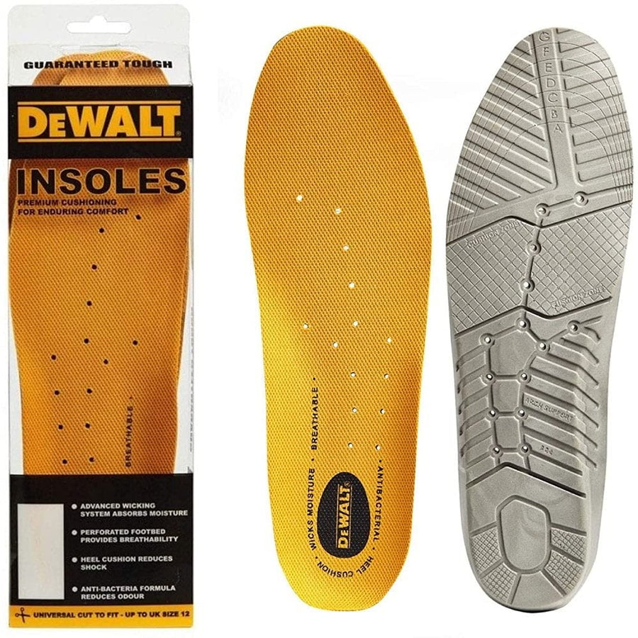 DeWalt Insoles Yellow Polyurethane Comfort Work Boot Insoles