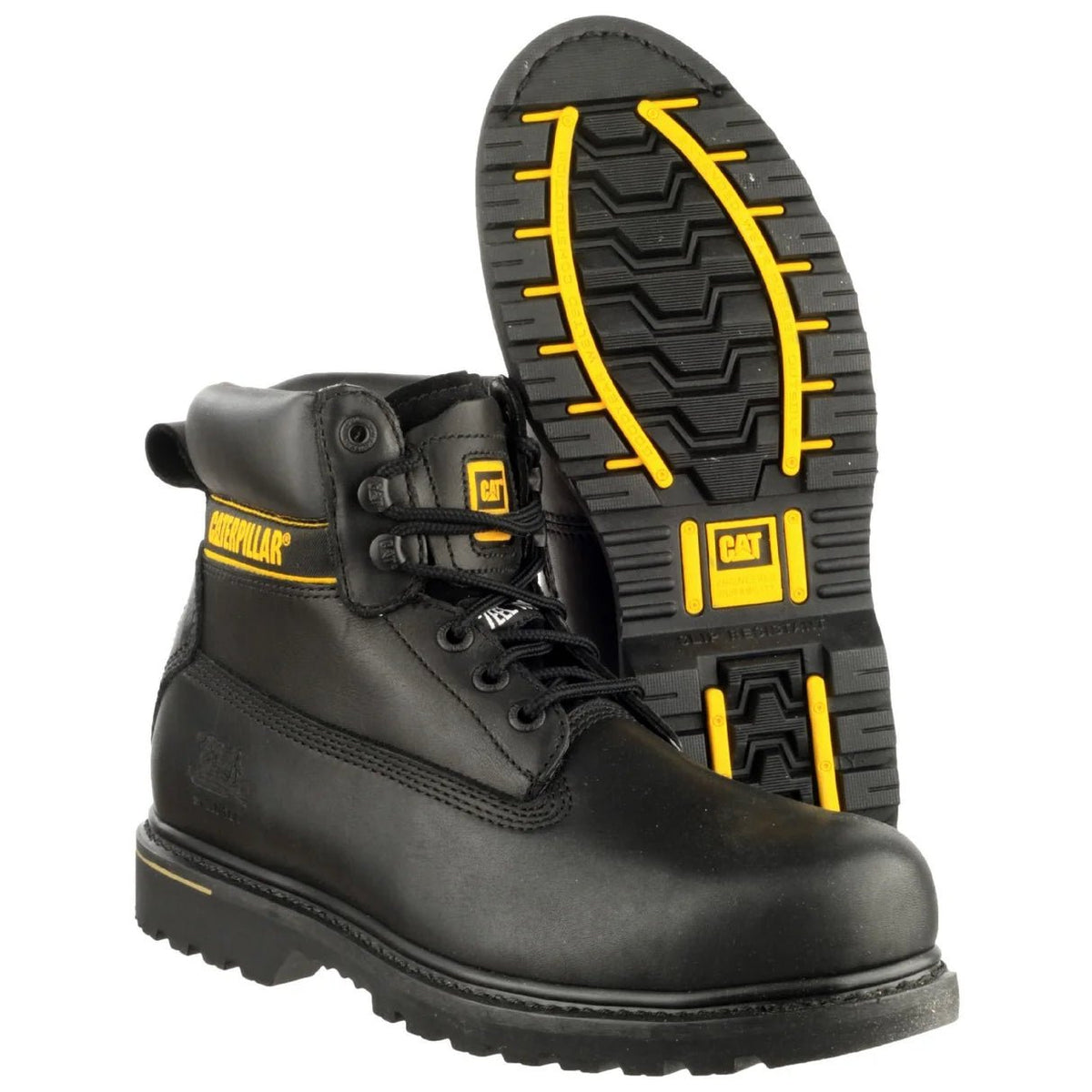 Caterpillar Holton S3 Safety Boot - Black | Steel Toe S3 HRO SRC | EN ISO 20345:2011 - Safety Boots