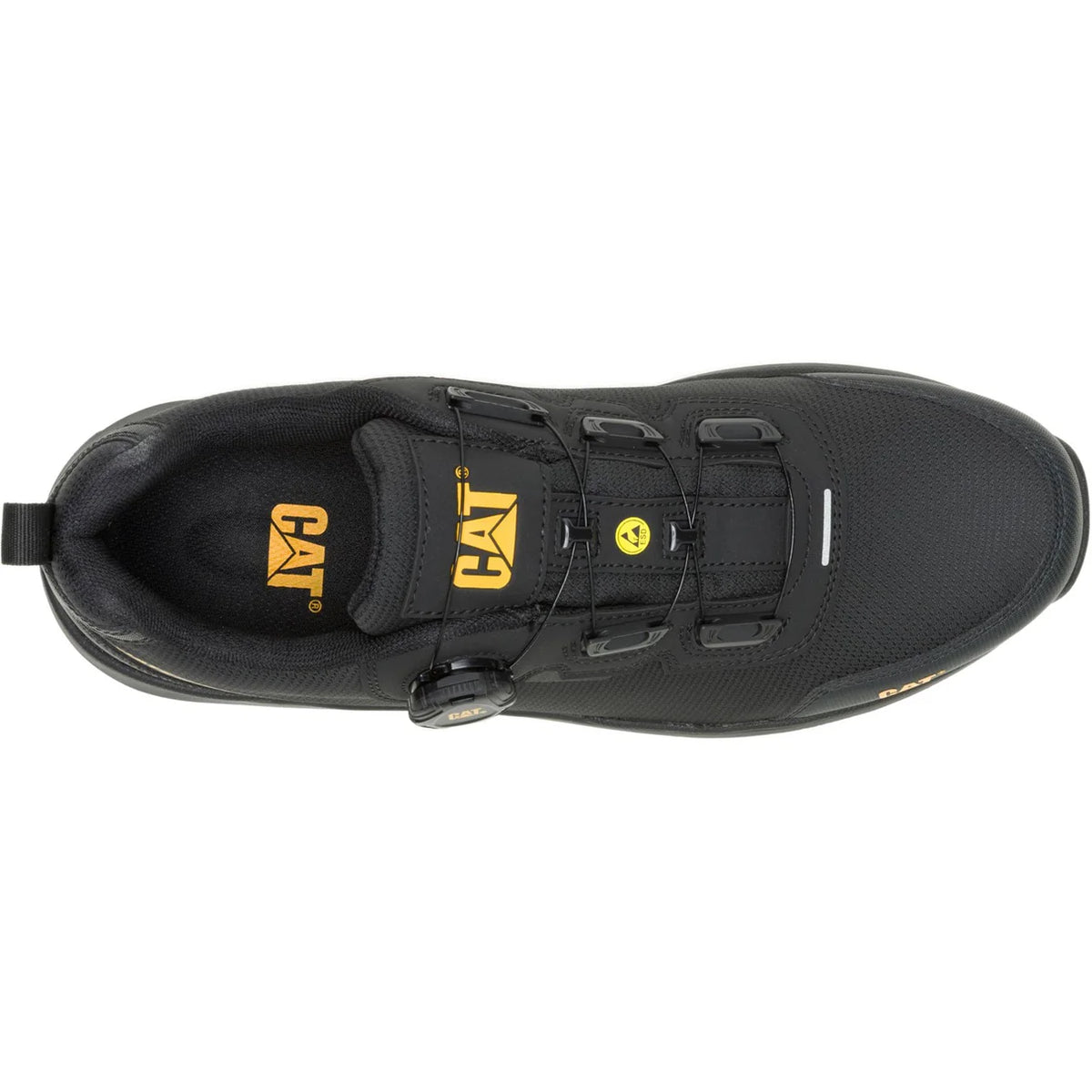 Black CAT Safety Trainers Side View