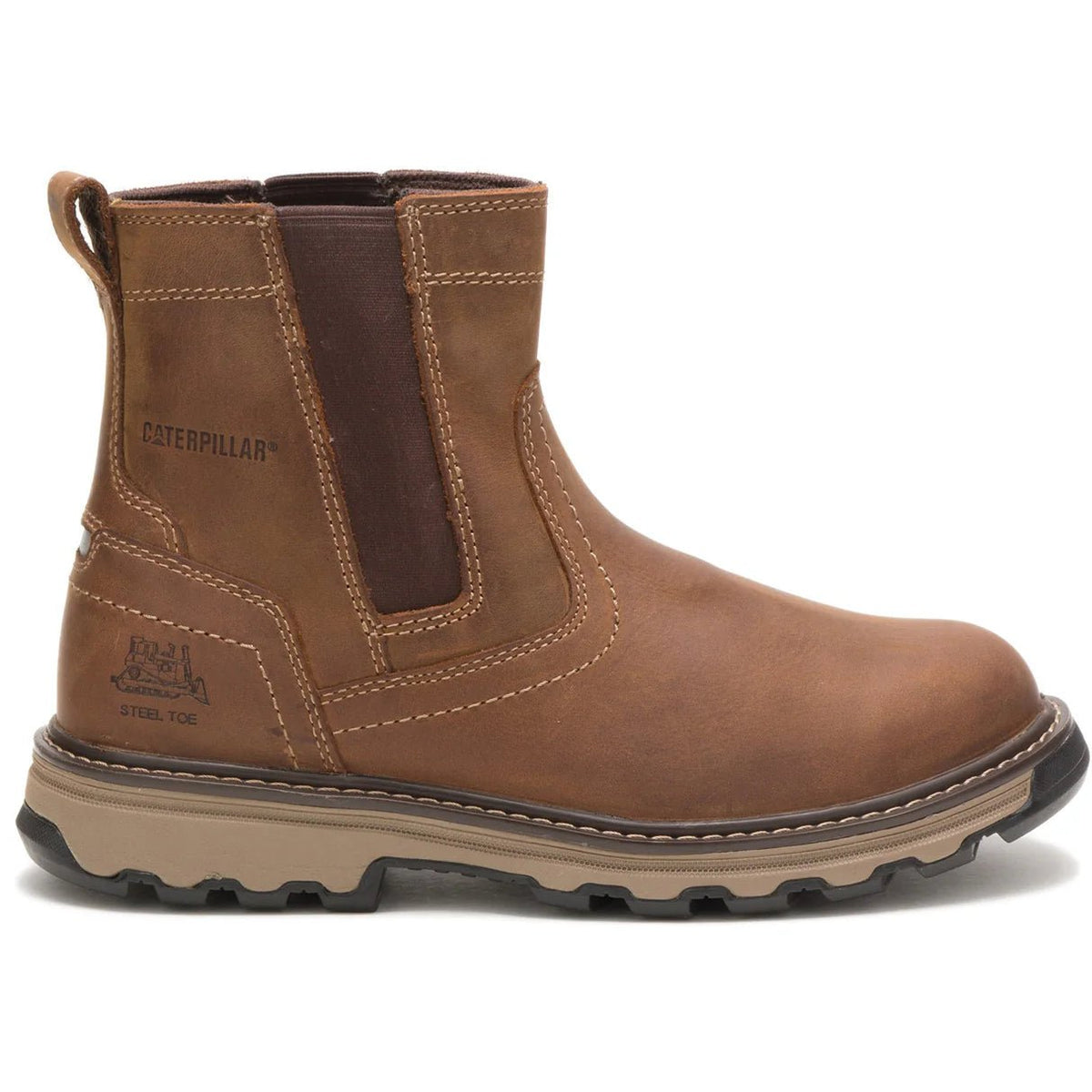 Caterpillar Pelton Safety Boot - Dark Beige | Steel Toe S1 - P HRO SRA | EN ISO 20345:2022 - Safety Boots