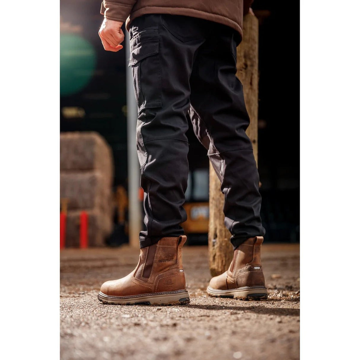 Caterpillar Pelton Safety Boot - Dark Beige | Steel Toe S1 - P HRO SRA | EN ISO 20345:2022 - Safety Boots