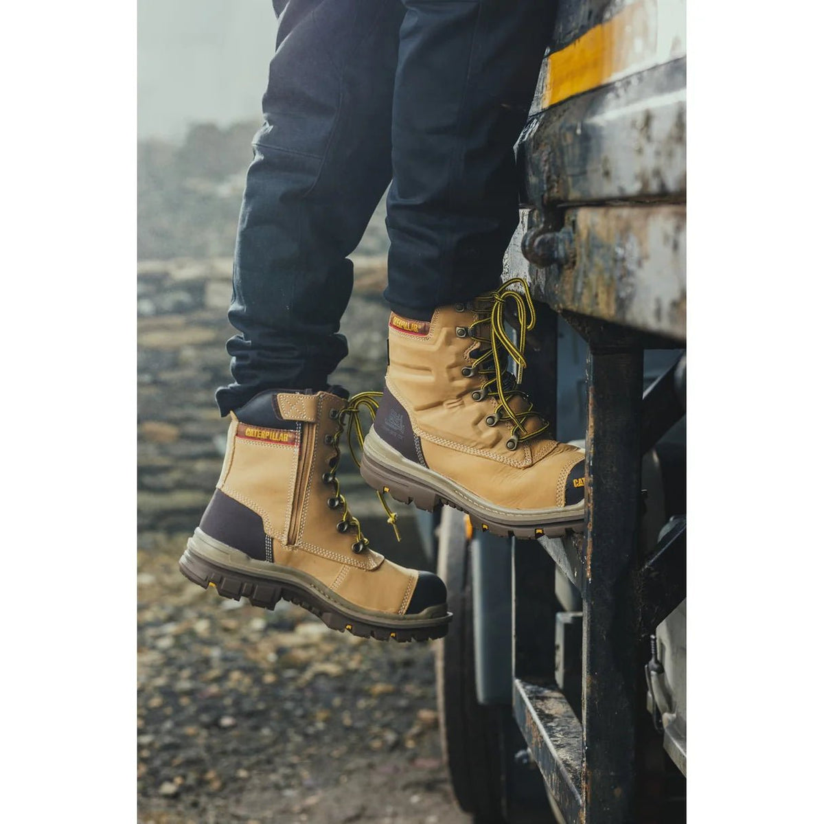 Caterpillar Premier Safety Boot - Honey | Composite Toe S3 WR HRO SRC | EN ISO 20345:2011 - Safety Boots