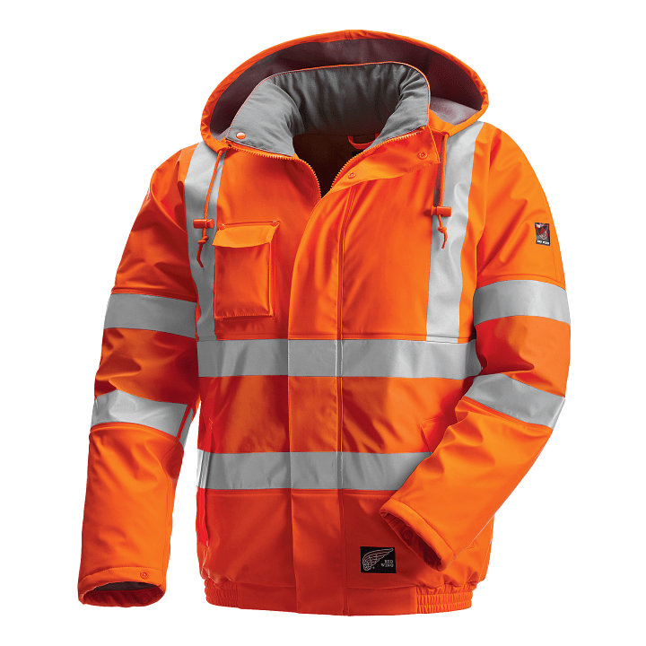 Red Wing Men's Hi-Vis Insulated FR Rainwear Jacket 65191 - Waterproof Work Jackets