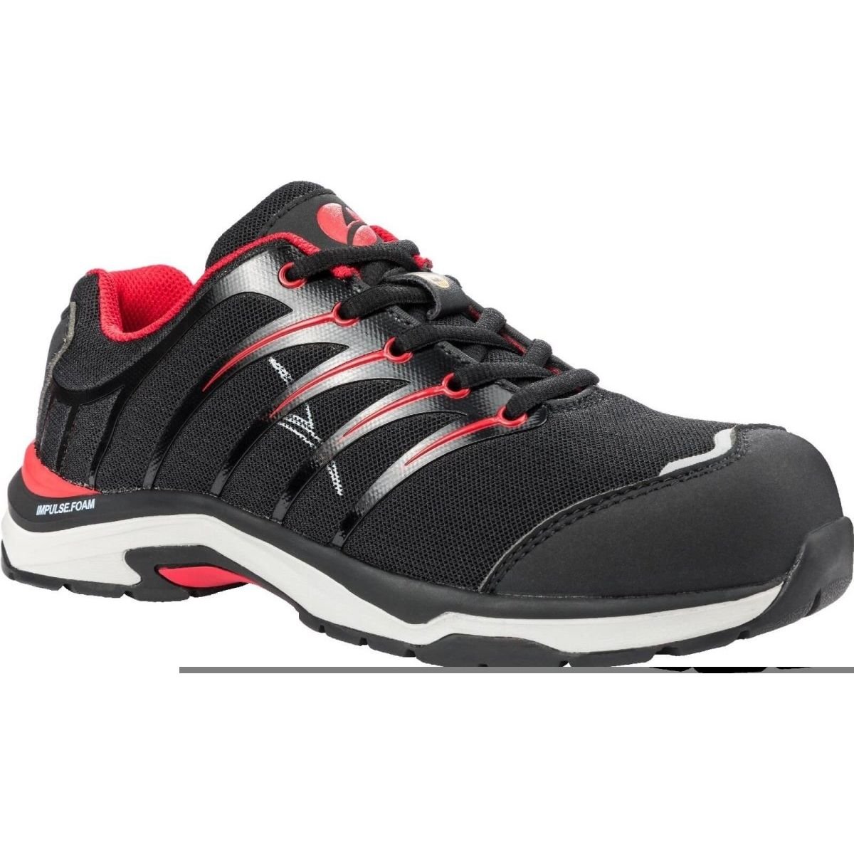 Albatros Twist Low Women's Safety Shoe S1P - Black/Red - Safety Shoe