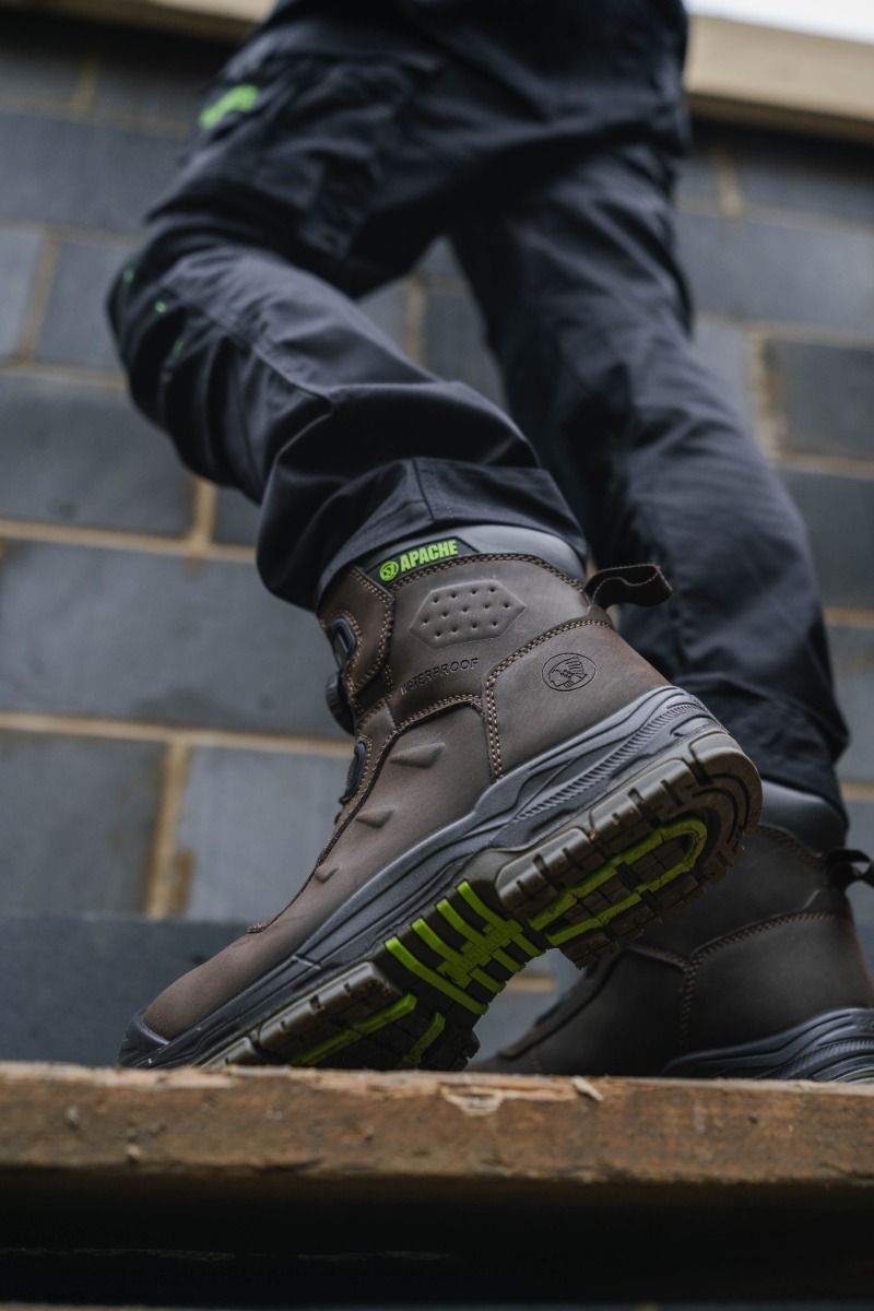 Apache Churchill Brown Waterproof FITGO Safety Boot ESD S7S - Safety Boot