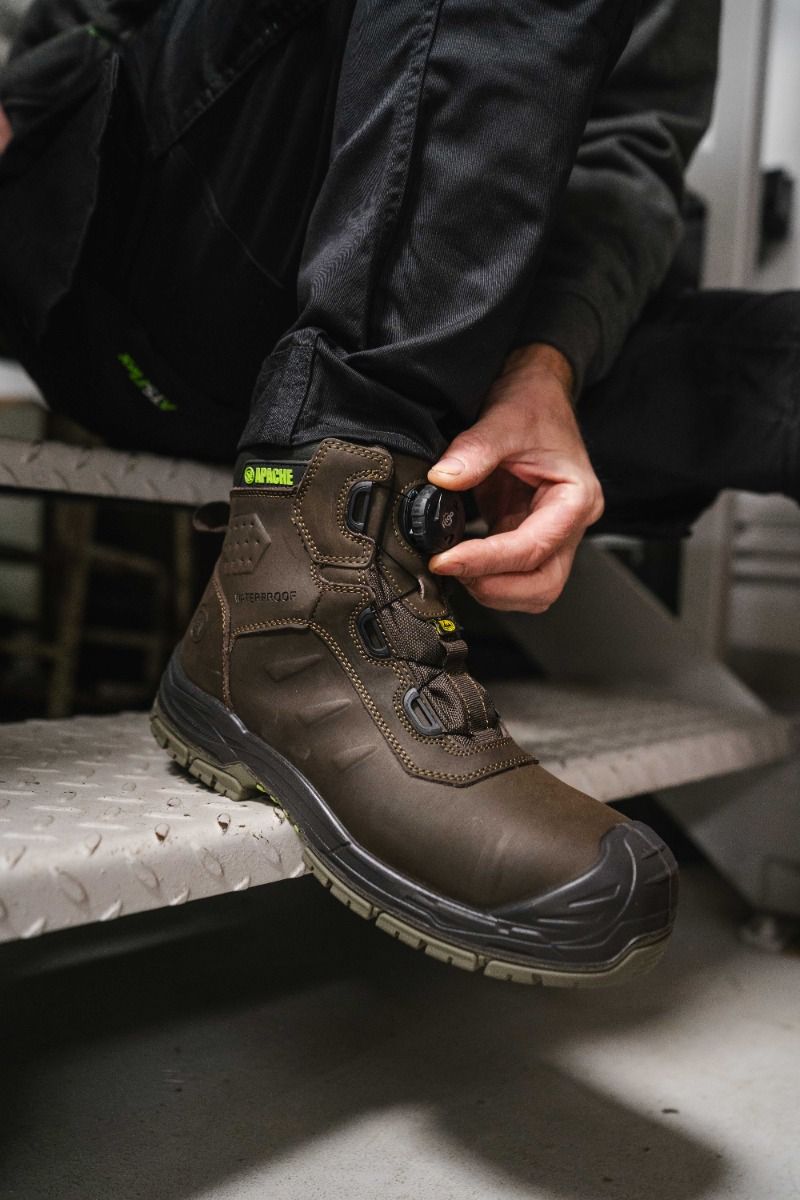 Apache Churchill Brown Waterproof FITGO Safety Boot ESD S7S - Safety Boot