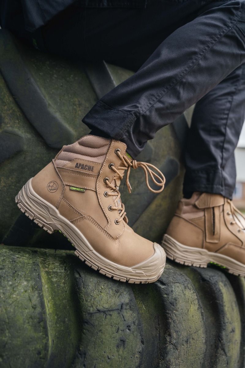 Apache Outback Stone Water Resistant Side Zip Boot With HI & CI S3S - Safety Boot