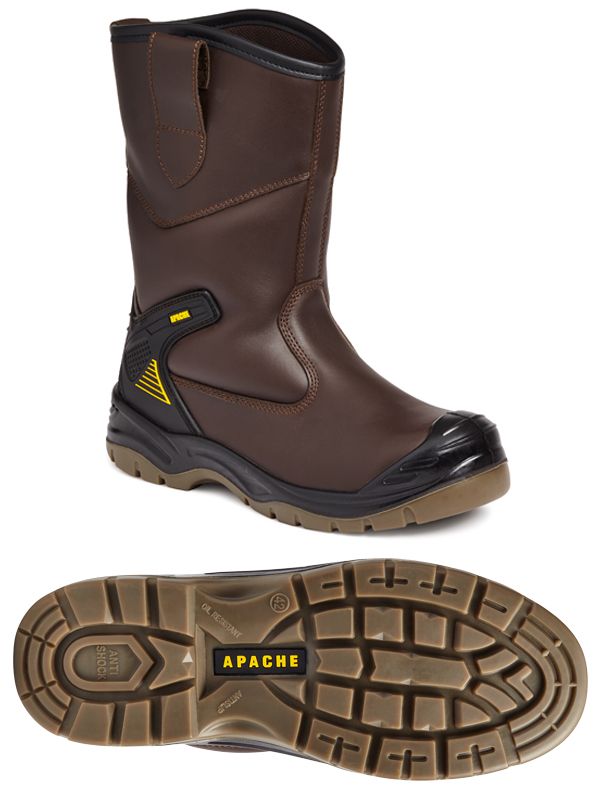 Apache AP305 Brown Waterproof Rigger Boot S7 - Safety Boot