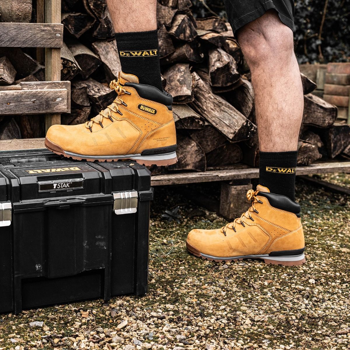 DeWalt Carlisle 6 Eyelet Wheat Nubuck Safety Boot SB - Safety Boot