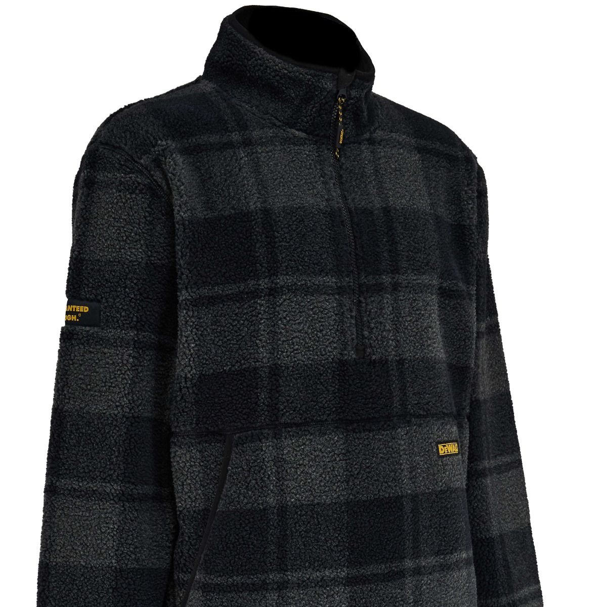 DeWalt Deansway 1/4 Zip Check Printed Sherpa Fleece - Work Fleece