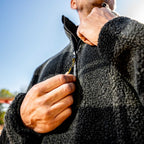 DeWalt Deansway 1/4 Zip Check Printed Sherpa Fleece - Work Fleece
