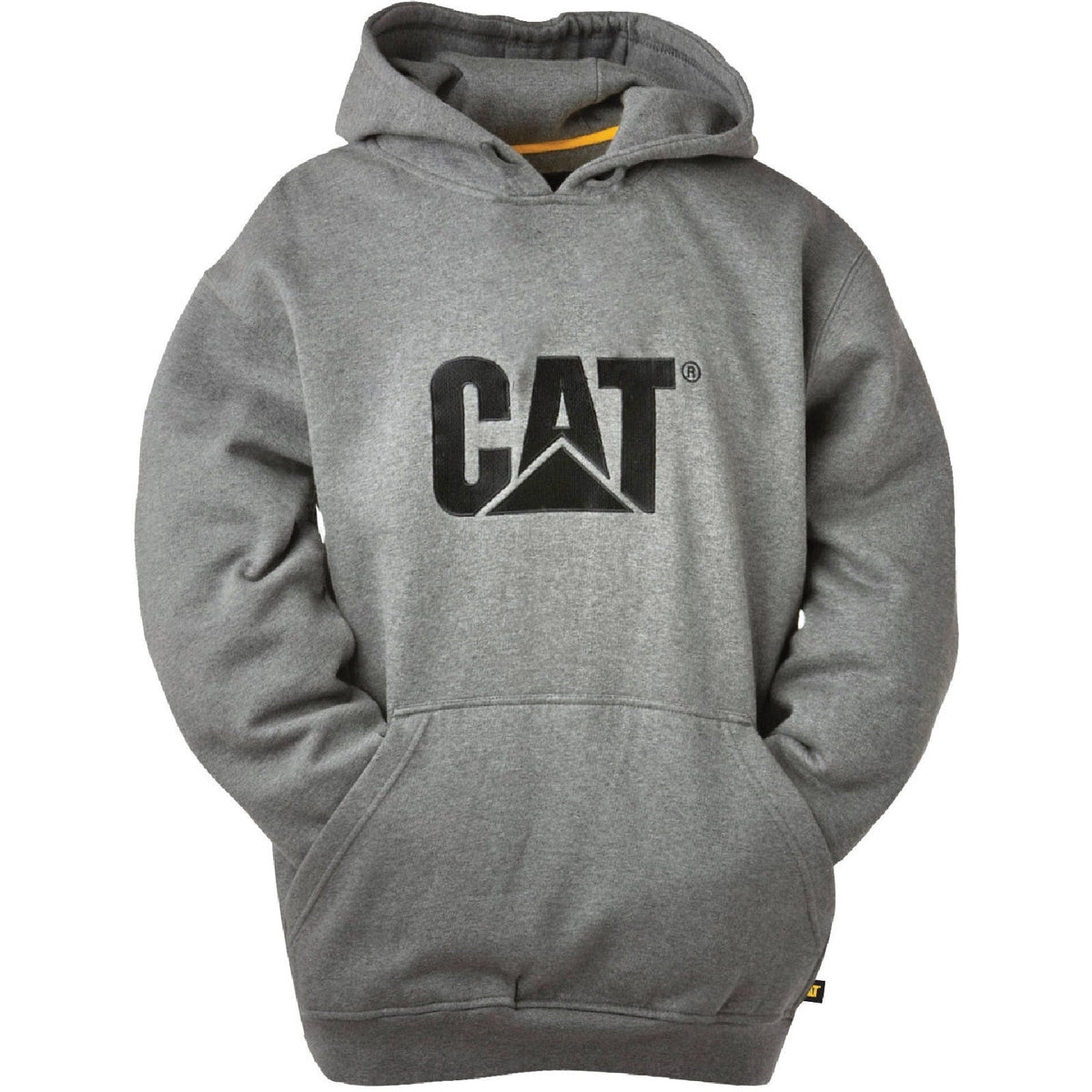 Caterpillar Trademark Hooded Sweatshirt Heather Grey (10173) - Work Sweatshirts