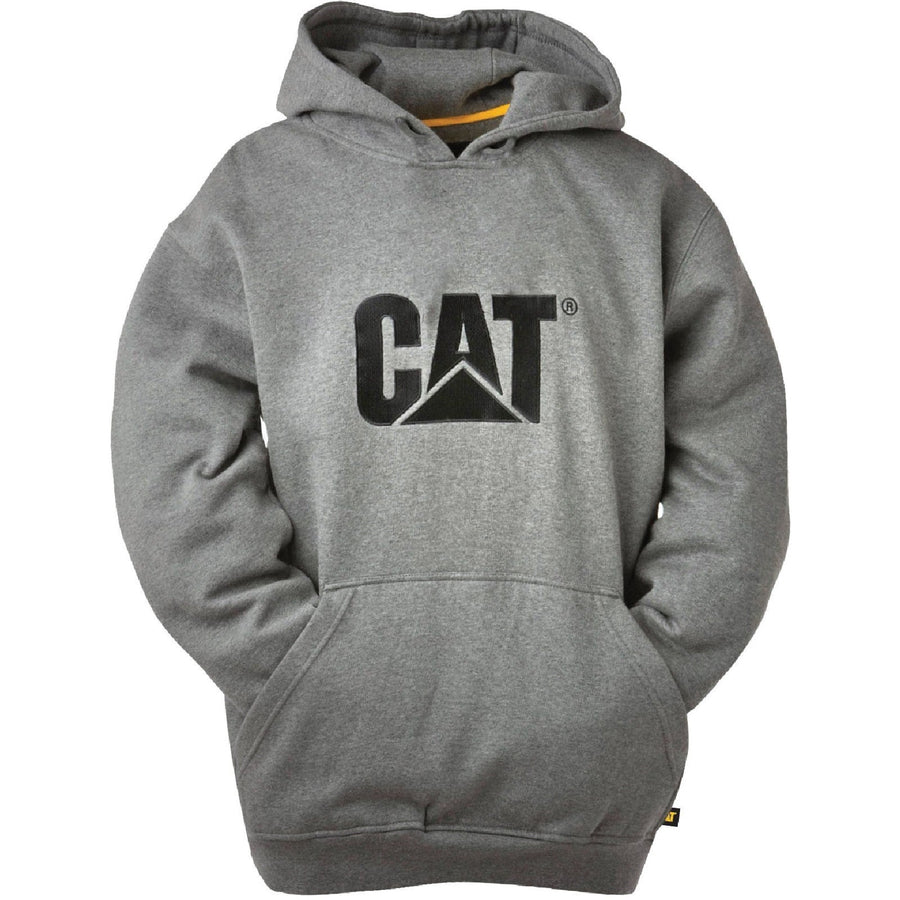 Caterpillar Trademark Hooded Sweatshirt Heather Grey (10173)