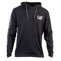 Caterpillar Hooded Long Sleeve Tee Black (29577) - Work T-Shirts