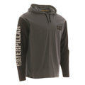 Caterpillar Hooded Long Sleeve Tee Dark Shadow (29577) - Work T-Shirts
