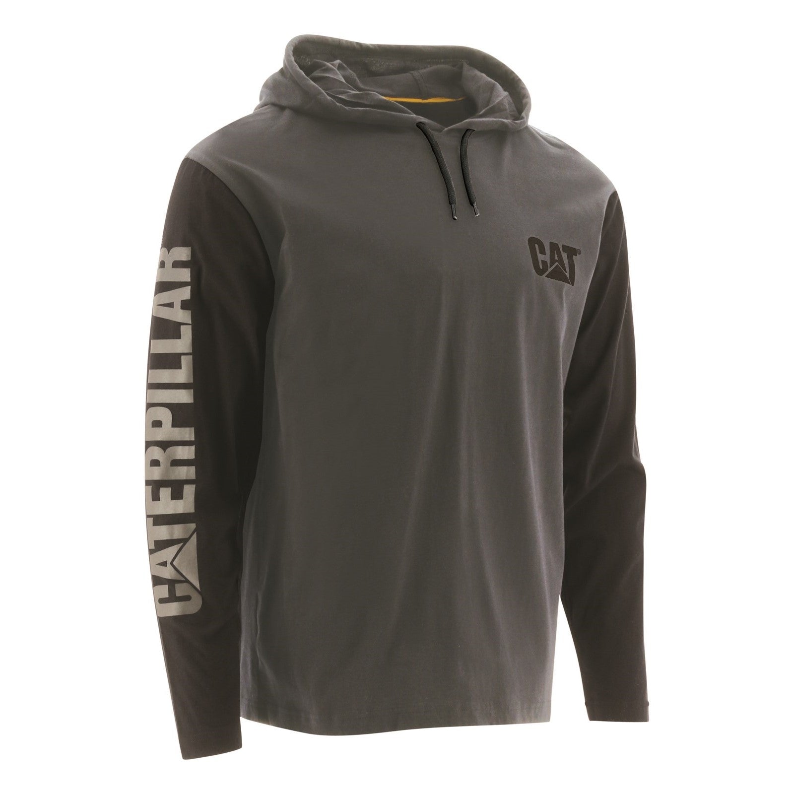 Caterpillar Hooded Long Sleeve Tee Dark Shadow (29577) - Work T-Shirts