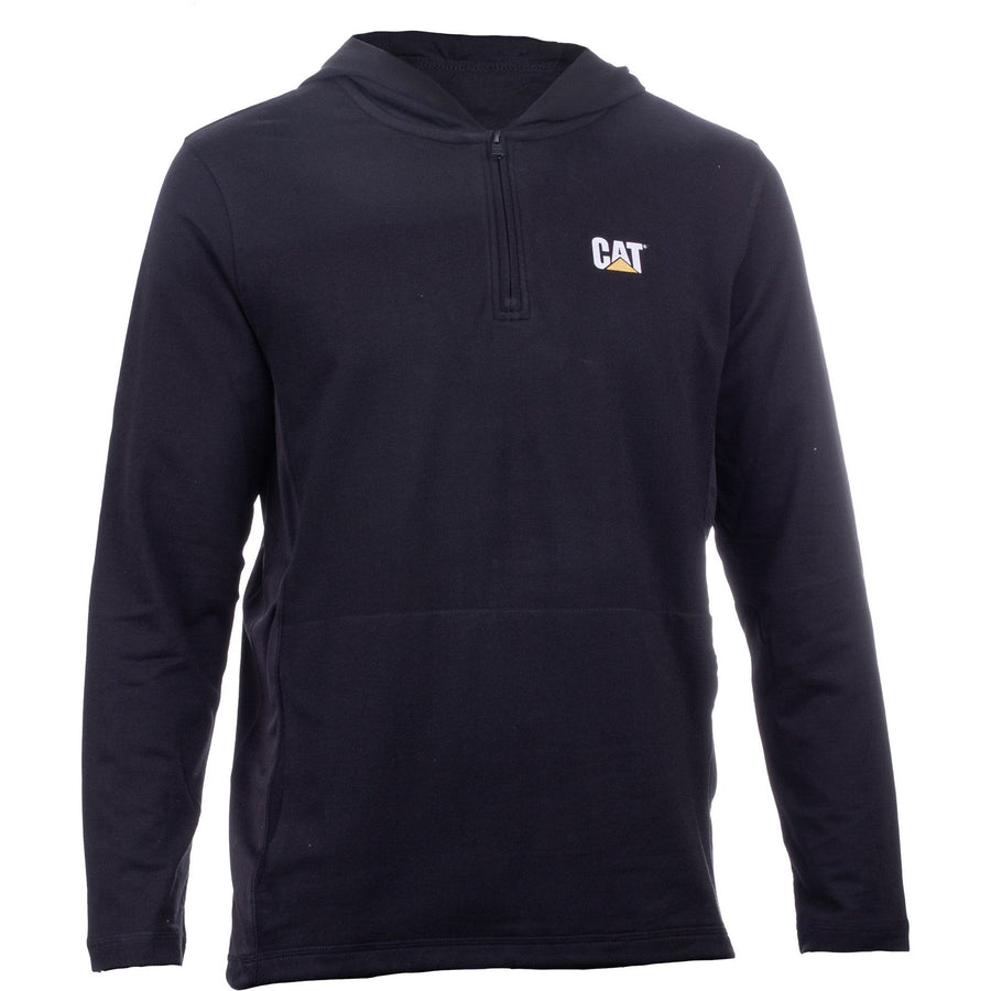 Caterpillar Coolmax Quarter Zip Hoodie Black (32526)