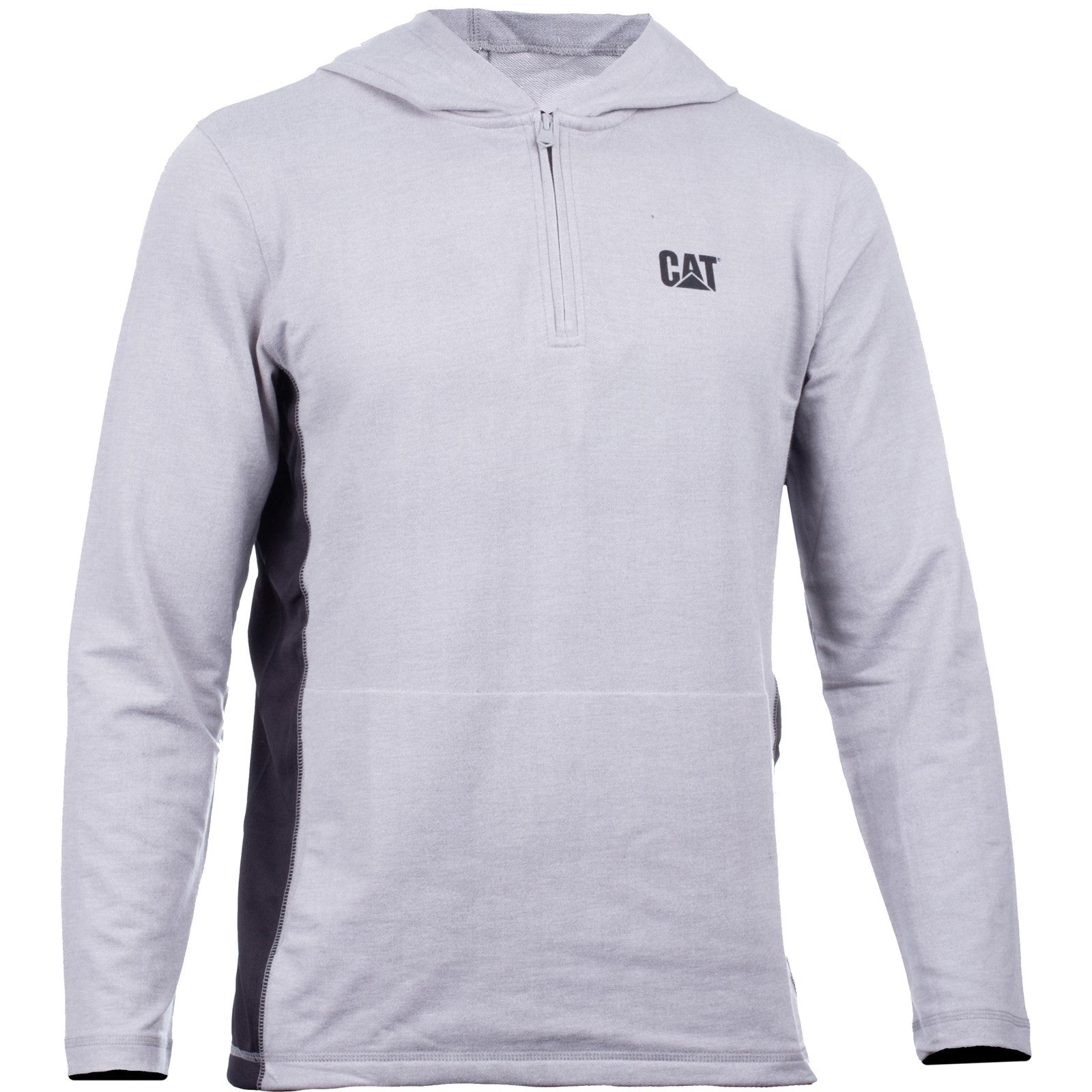 Caterpillar Coolmax Quarter Zip Hoodie Heather Grey - Dark Heather Grey (32526) - Work Sweatshirts