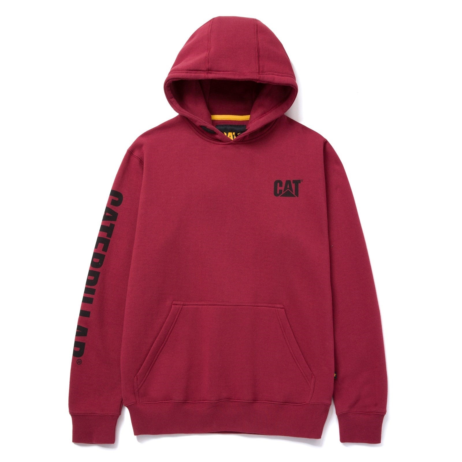 Caterpillar Trademark Banner Hooded Sweatshirt Brick (35871) - Work Sweatshirts