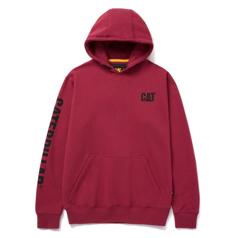 Caterpillar Trademark Banner Hooded Sweatshirt Brick (35871)