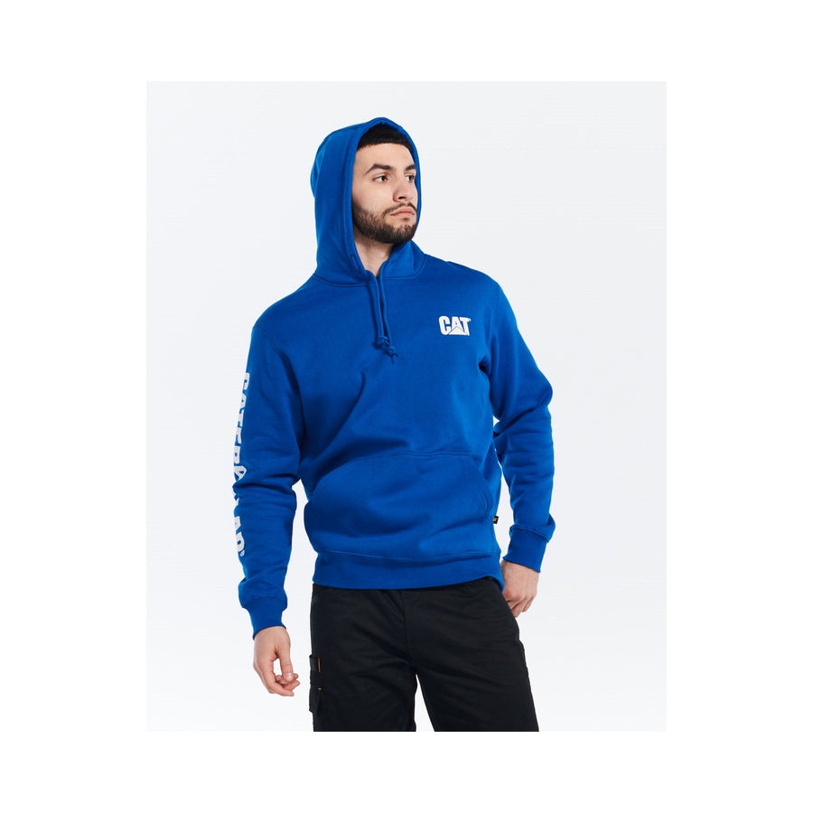 Caterpillar Trademark Banner Hooded Sweatshirt Memphis Blue (35871)